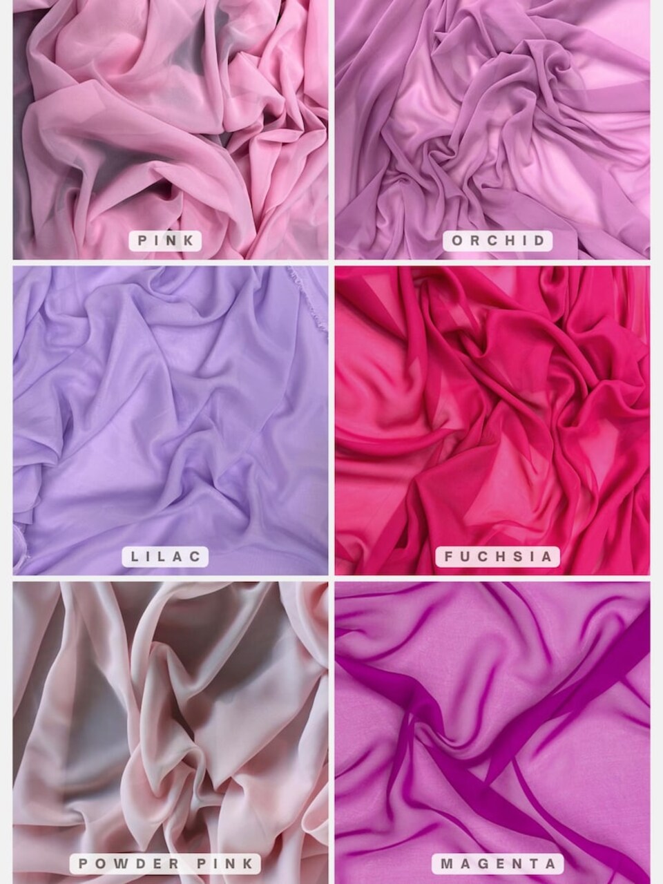 Soft Matte Chiffon Fabric by the Yard, 58" Wide Sheer Lightweight Fabric for Wedding Arch, Chuppah, Backdrop & Decor